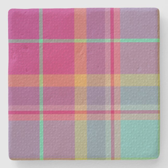 Posavasos De Piedra  Plaid Decorativo  (Anverso)