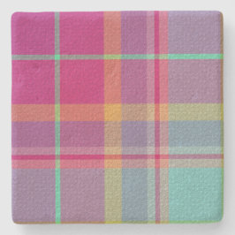 Posavasos De Piedra Plaid With Design 