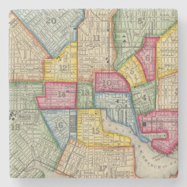 Posavasos De Piedra Plan de Baltimore (Anverso)