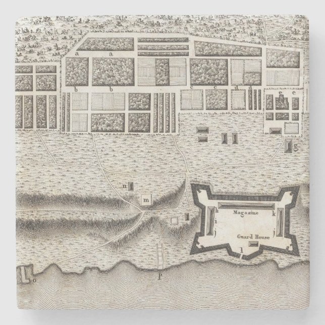 Posavasos De Piedra Plan de Fort Erie (Anverso)