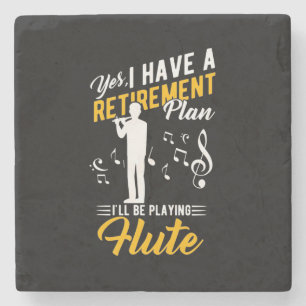 Posavasos De Piedra Plan de Jubilación I Jugaré Flute