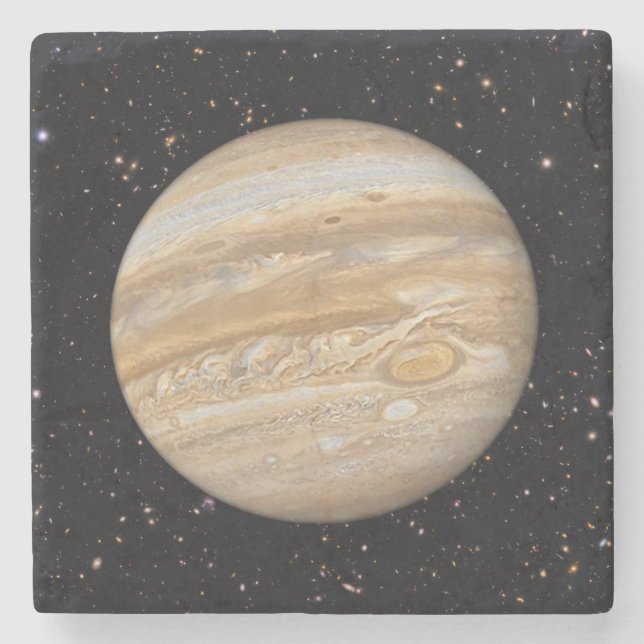 Posavasos De Piedra Planet Jupiter Starry Sky (Anverso)