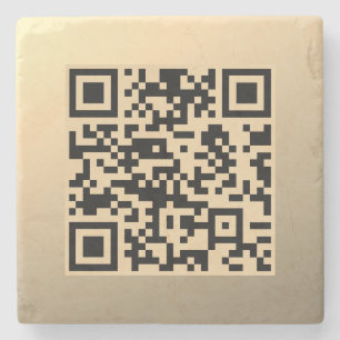 Posavasos De Piedra Plantilla de código QR editable al instante Fals