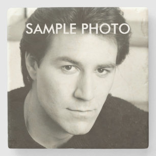 Posavasos De Piedra Plantilla de foto de retrato personalizado Actor P