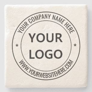 Posavasos De Piedra Plantilla de la escoria de piedra de texto del log