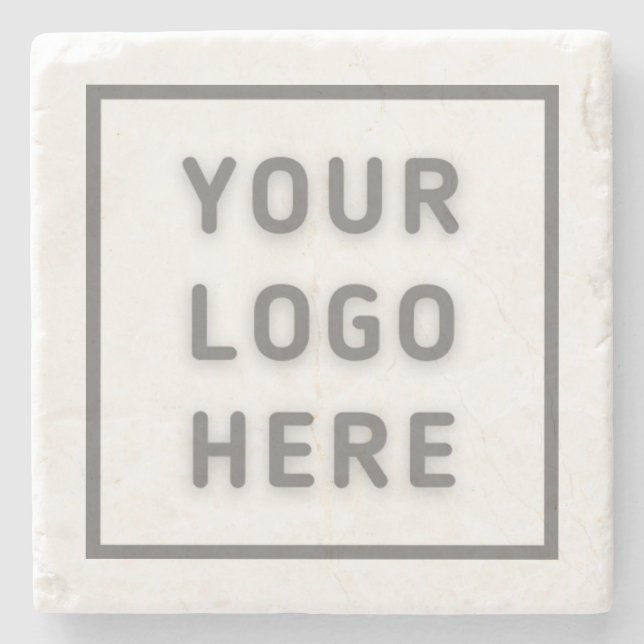 Posavasos De Piedra Plantilla de logotipo simple promoción profesional (Anverso)