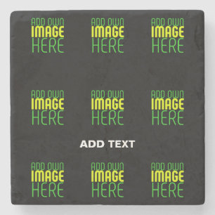POSAVASOS DE PIEDRA PLANTILLA DE TEXTO DE IMAGEN NEGRA SENCILLA EDITAB