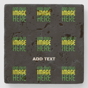 POSAVASOS DE PIEDRA PLANTILLA DE TEXTO DE IMAGEN NEGRA SENCILLA EDITAB