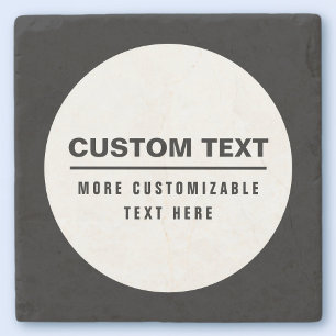 Posavasos De Piedra Plantilla de texto personalizable simple y negrita