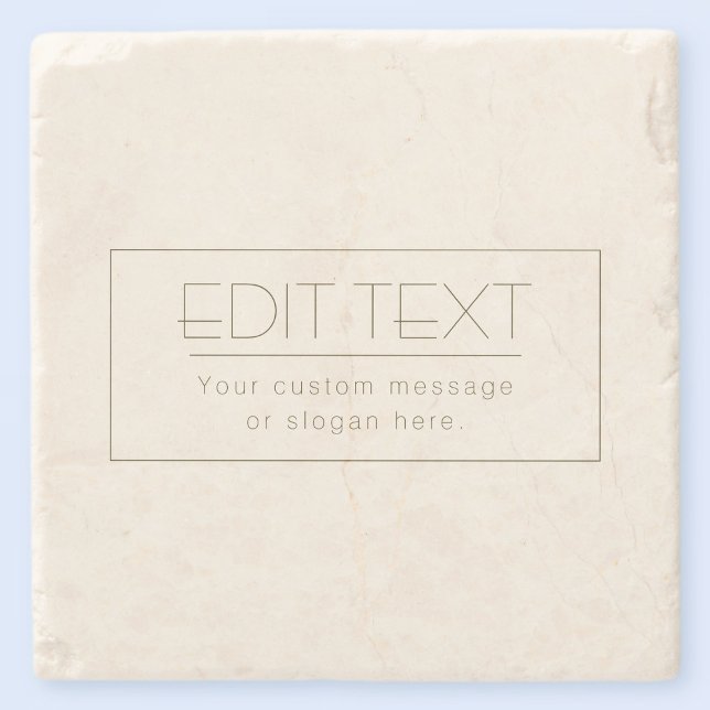 Posavasos De Piedra Plantilla editable de estilo | Marrón blanco y neg (Subido por el creador)
