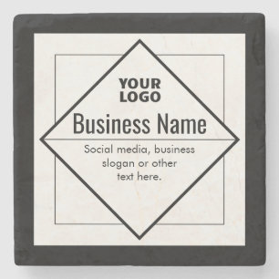 Posavasos De Piedra Plantilla personalizable Agrega tu logotipo