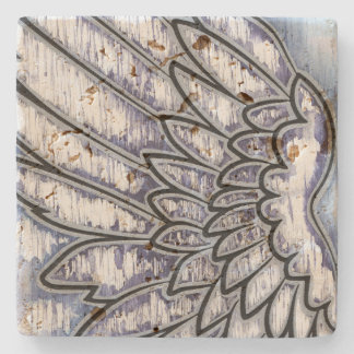 Posavasos De Piedra Plata del ala del ángel