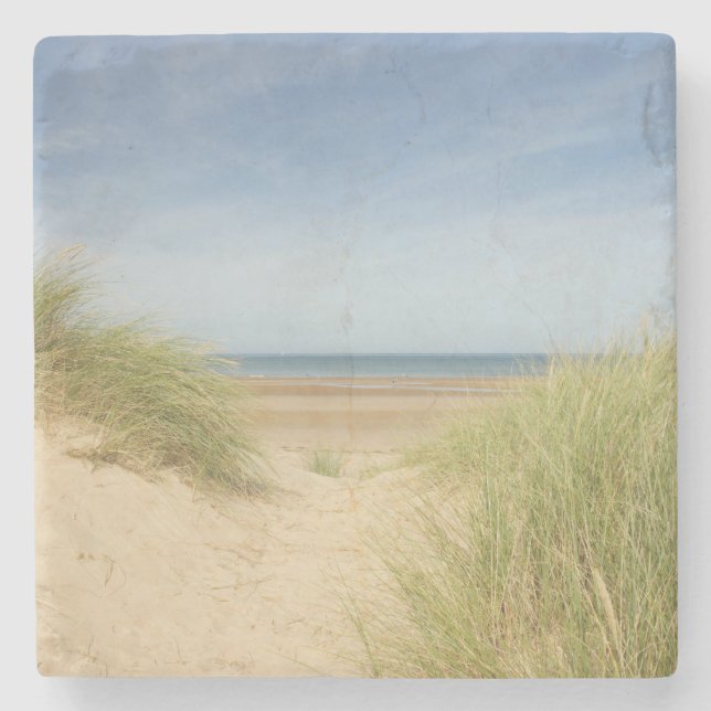 Posavasos De Piedra Playa de Holkham en la costa nornormanda (Anverso)