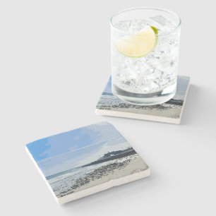 Posavasos De Piedra Playa del Pueblo Narragansett Rhode Island Pintada