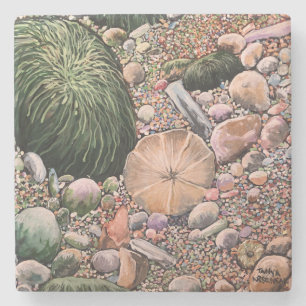 Posavasos De Piedra PLAYA moderna de decoración doméstica