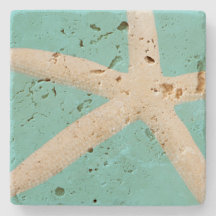 Playa oceánica elegante Starfish verde azulada cre