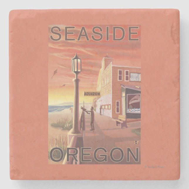 Posavasos De Piedra Playa, opinión de OregonAquarium (Anverso)