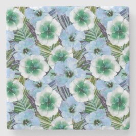 Posavasos De Piedra Playa Tropical Hibiscus