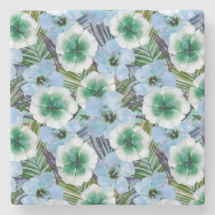 Posavasos De Piedra Playa Tropical Hibiscus