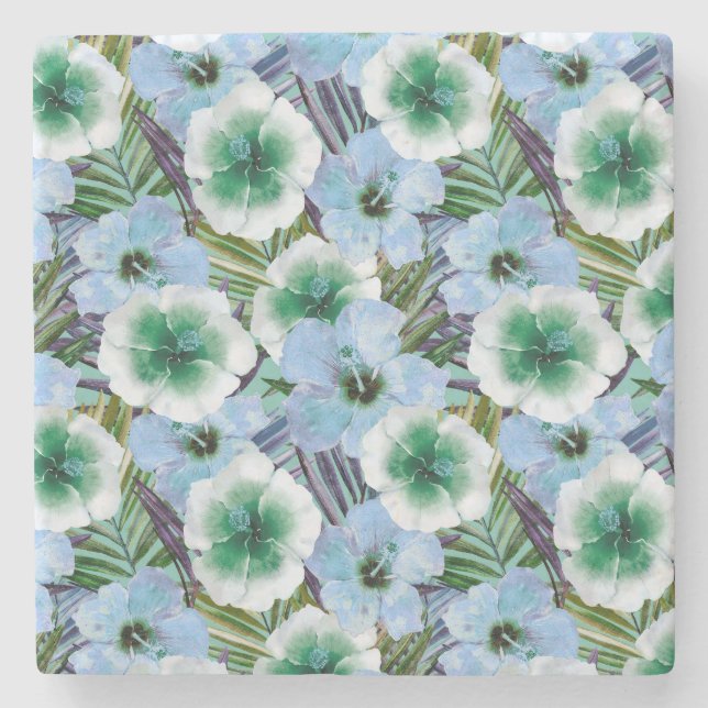 Posavasos De Piedra Playa Tropical Hibiscus (Anverso)