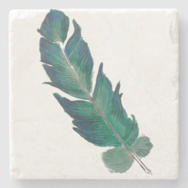 Posavasos De Piedra Pluma azul y verde