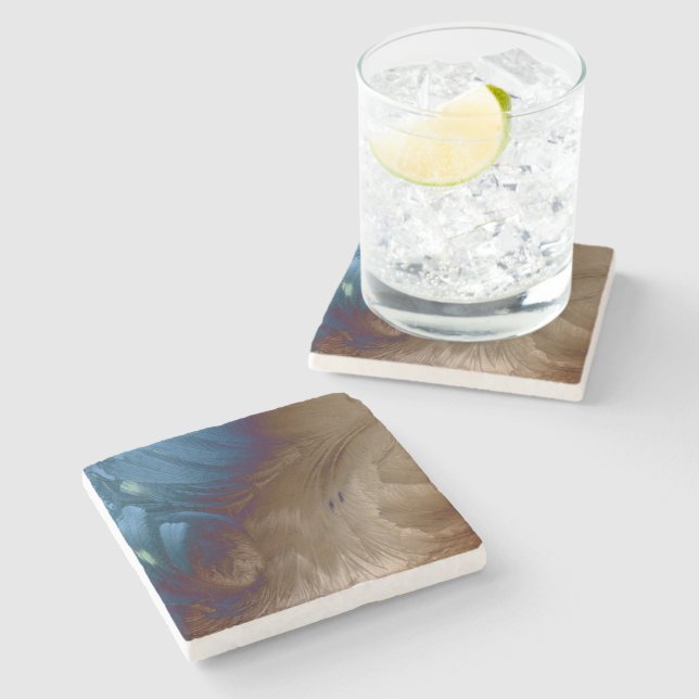 Posavasos De Piedra Plumas de oro (Lateral)