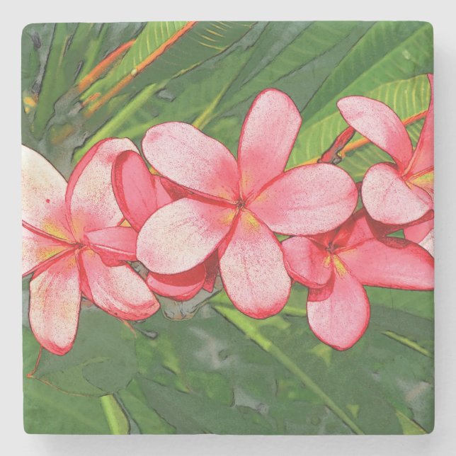 Posavasos De Piedra Plumeria (Anverso)