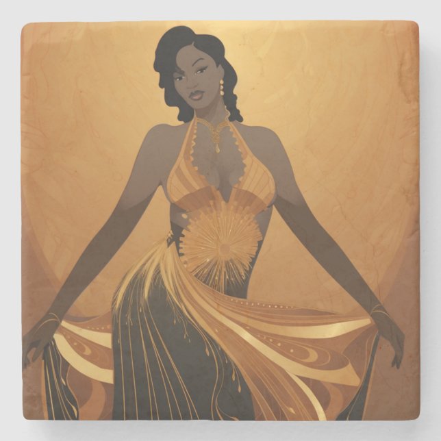 POSAVASOS DE PIEDRA PODER DE LA BELLEZA #4 (Anverso)