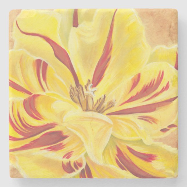 Posavasos De Piedra Poder II del tulipán (Anverso)