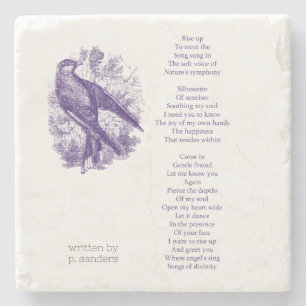Posavasos De Piedra Poema Levántate (escrito por mí)