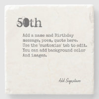 Poema personalizado de cumpleaños número 50, cita,