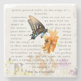 Posavasos De Piedra “Poetry Painted Softly” – Coaster