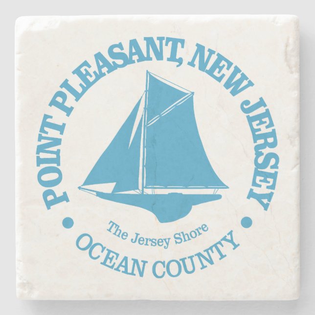 Posavasos De Piedra Point Pleasant NJ (sloop) (Anverso)