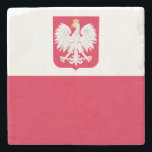 Posavasos De Piedra Poland Flag<br><div class="desc">Patriotic flag of Poland.</div>