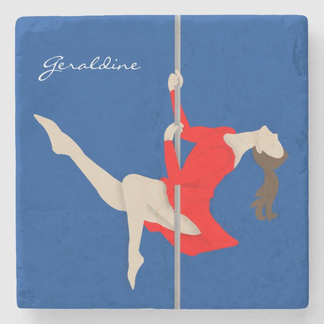 Posavasos De Piedra Pole Fitness (Anverso)