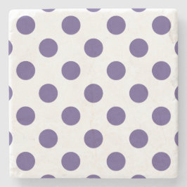 Posavasos De Piedra Polka ultravioleta sobre blanco
