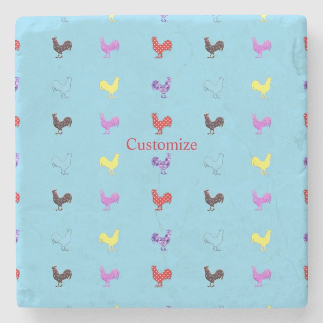 Posavasos De Piedra Pollo Hens Thunder_Cove (Anverso)