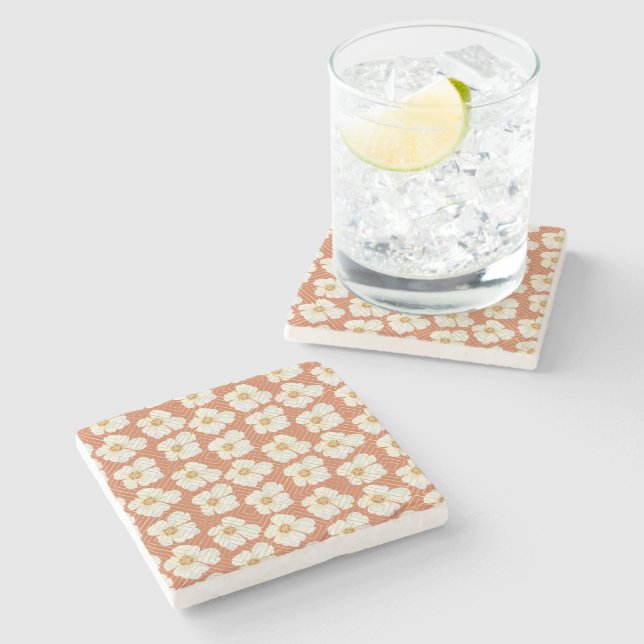 Posavasos De Piedra Pollo naranja (Lateral)