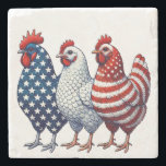 Posavasos De Piedra Pollos patrióticos<br><div class="desc">Hogar y vivir en piedra de pollo patriótico > Cocina y comedor > Herramientas de Barware y Bar > Astracciones</div>