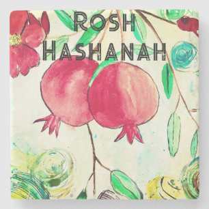 Posavasos De Piedra Pomegranate Rosh Hashanah Fruit Shana Tova