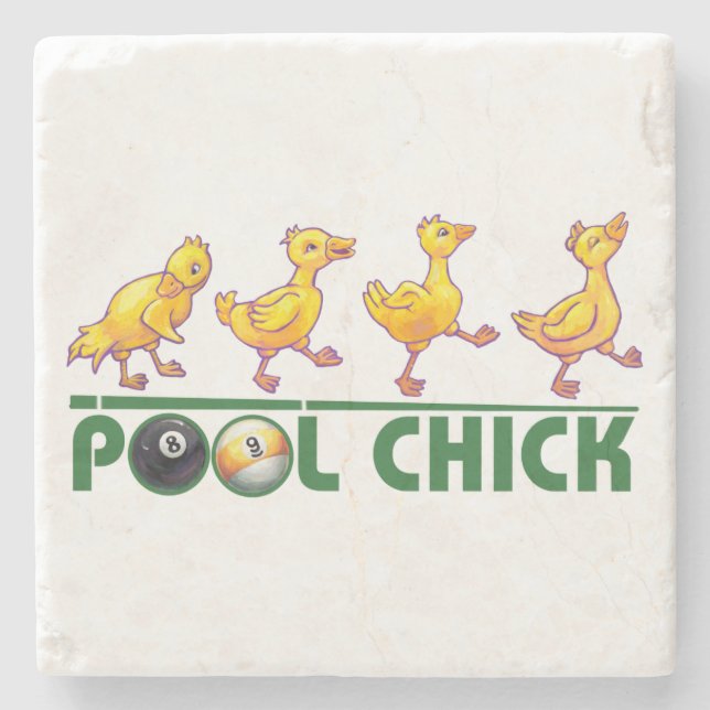 Posavasos De Piedra Pool Chick (Anverso)