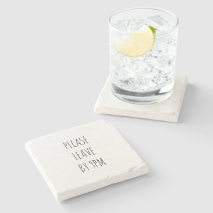 Posavasos De Piedra Por favor, márchese a las 9pm