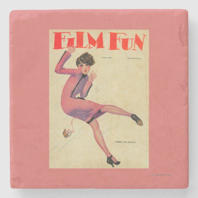 Posavasos De Piedra Portada de revista de la diversión de la película (Anverso)