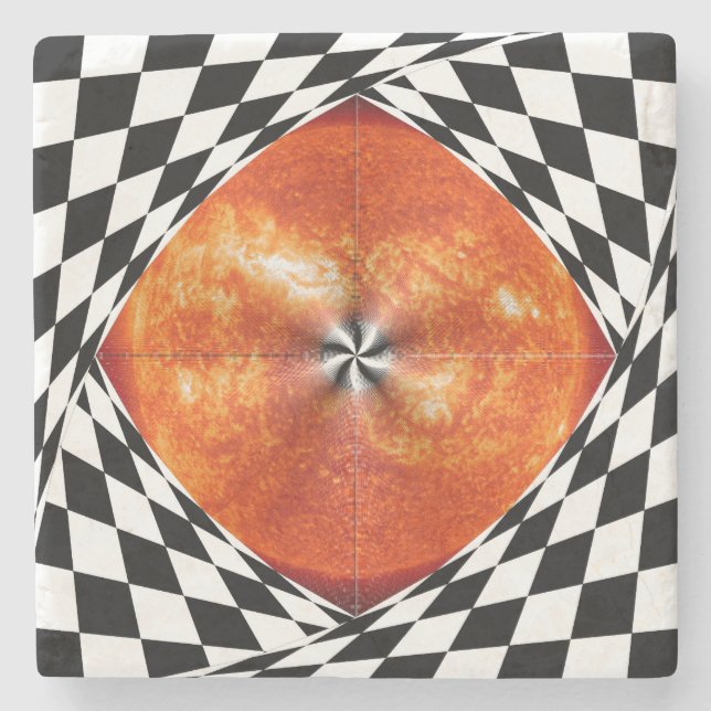 Posavasos De Piedra Portal al Sol de Kenneth Yoncich (Anverso)