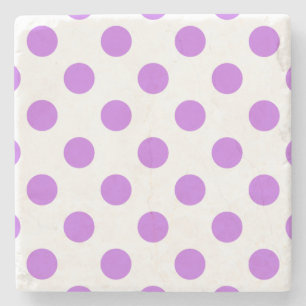 Posavasos De Piedra Pos de Lilac y de polka blanca
