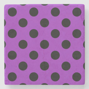 Posavasos De Piedra Pos de polka negro sobre morado