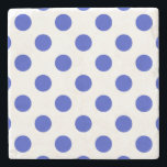 Posavasos De Piedra Pos reales de polka azul<br><div class="desc">Paquetes reales de polka azul sobre fondo blanco</div>