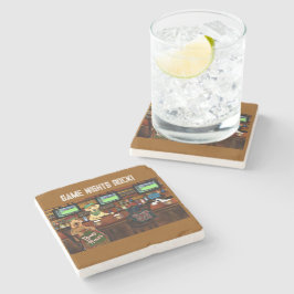 Posavasos De Piedra Poster AIREDALE Y AMIGOS