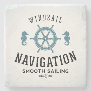 Posavasos De Piedra Poster de la navegación de Windsail
