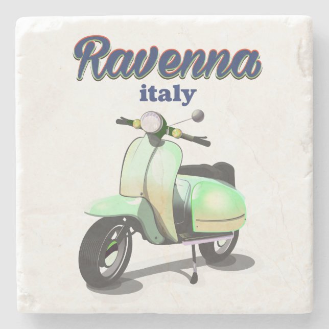 Posavasos De Piedra Poster de Viajes de Ravenna Italia (Anverso)